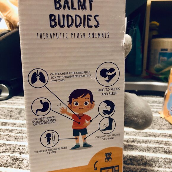 NIB Balmy Buddies Therapeutic Lavender & Grain Plush Elephant Heat/Cold Pack - Picture 4 of 5